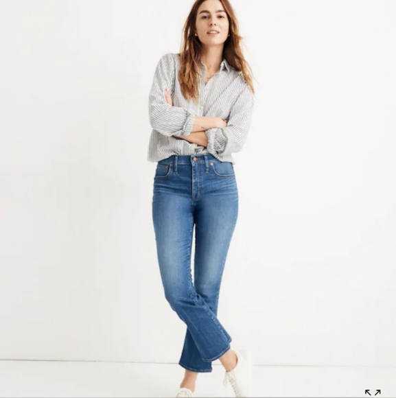 Madewell Denim - Madewell Cali‎ Demi Boot Tierney Wash Eco Edition Preppy Boho Festival Jeans 29T